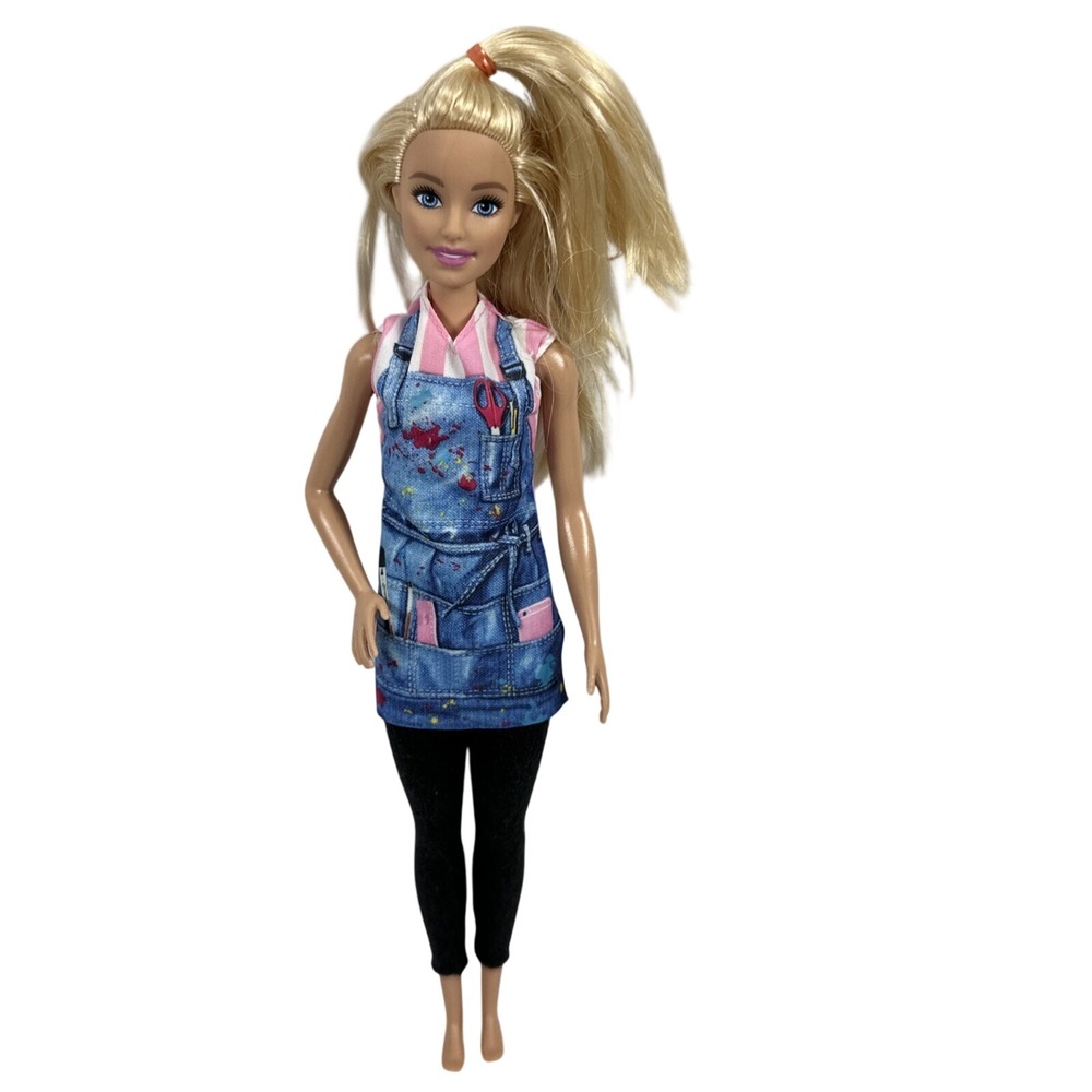 2019 Mattel Barbie‎ You Can Be Anything ART TEACHER #GJM29 Barbie Doll Dressed